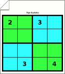 Grille sudoku de 4x4 à imprimer.