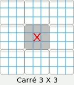 Une région de grille sudoku.